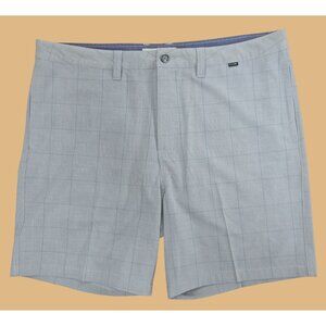 Travis Mathew Mens Gray Plaid Golf Shorts 38